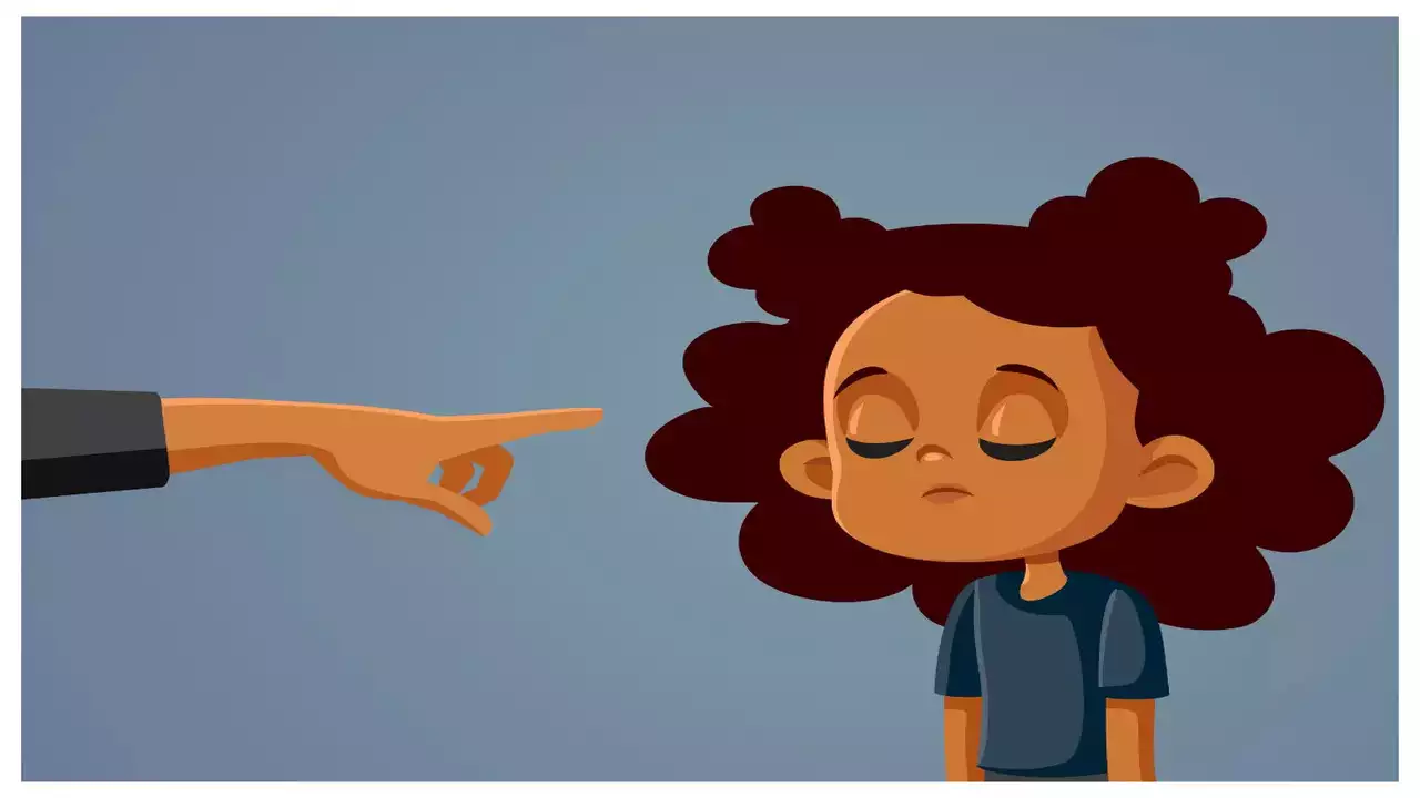 picture showing student being blamed